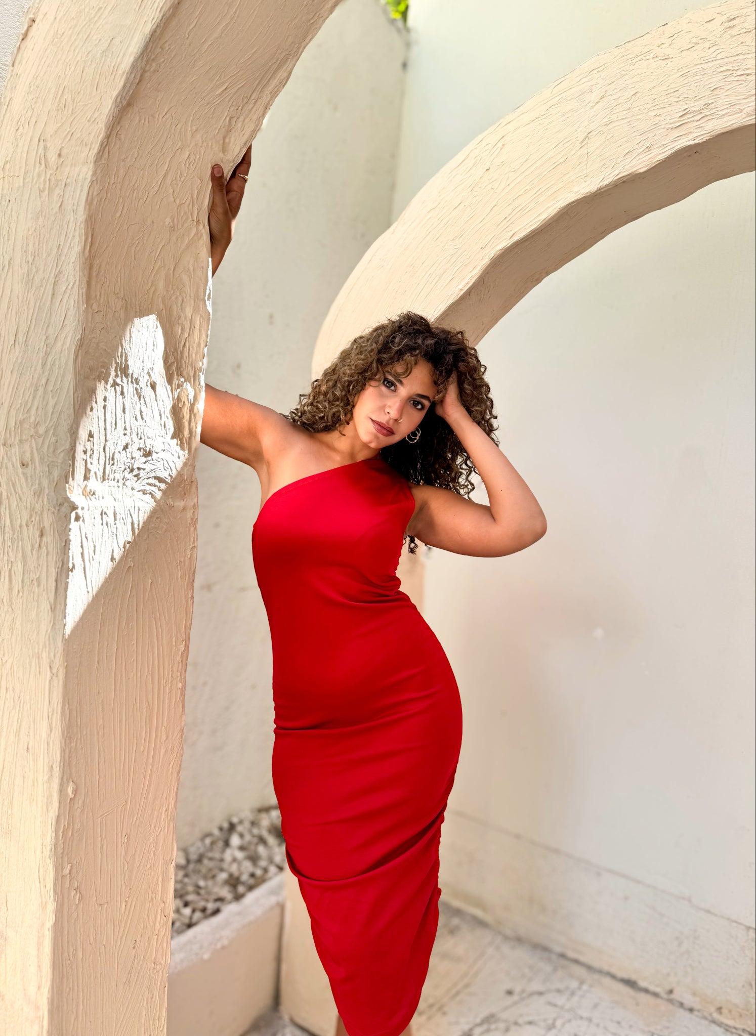 strapless open back dress One Shoulder Tight Dress – Luna