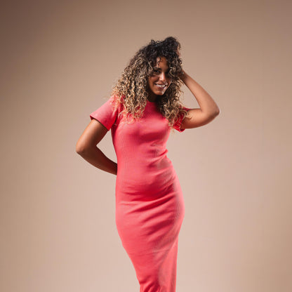 Half Sleeve Long Body-Con Dress