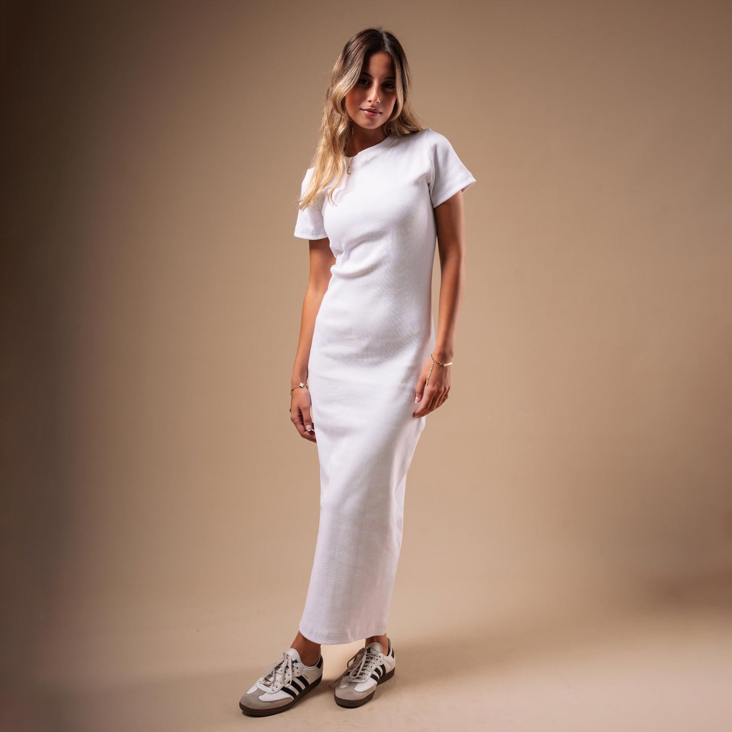 Half Sleeve Long Body-Con Dress