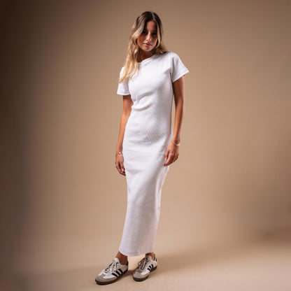 Half Sleeve Long Body-Con Dress