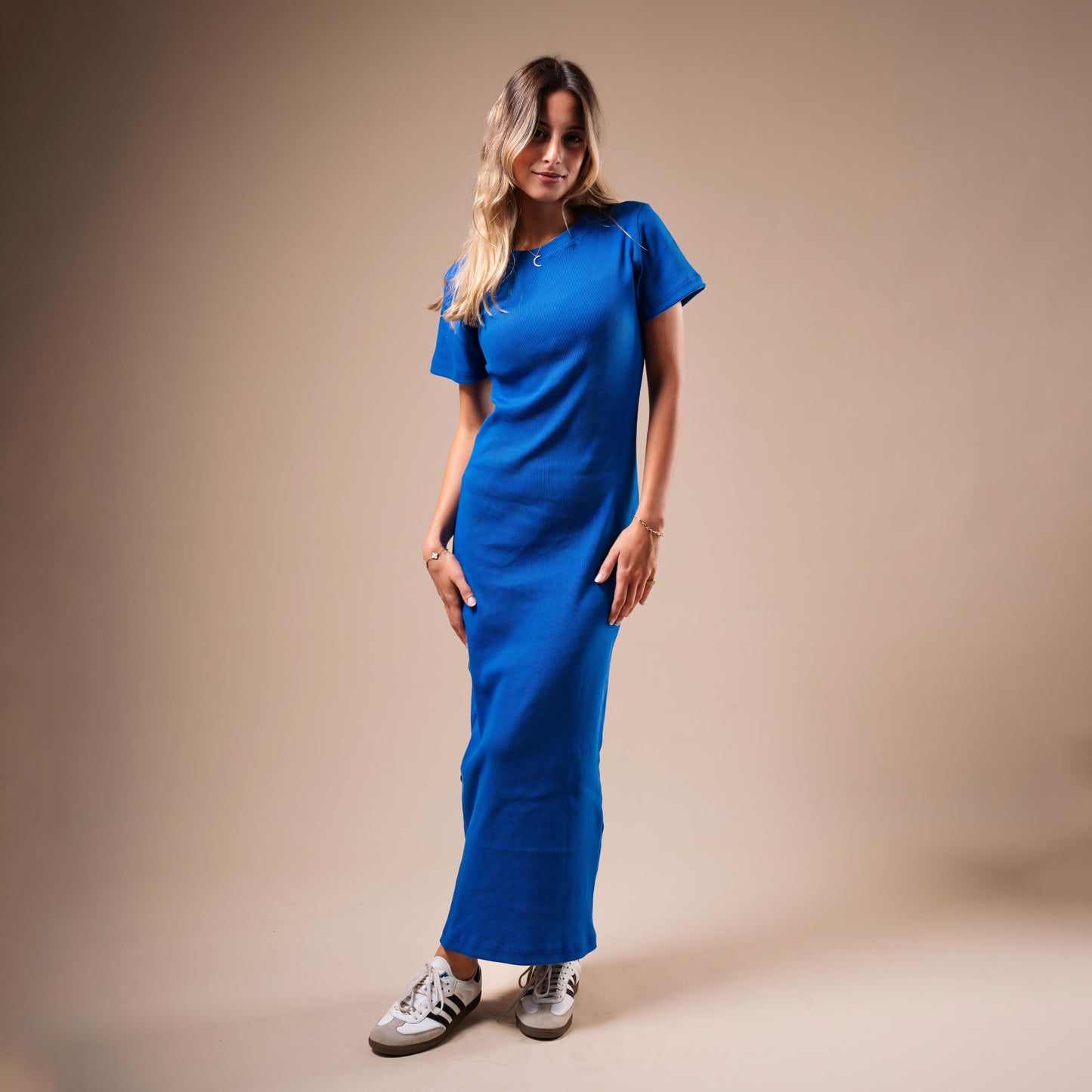 Half Sleeve Long Body-Con Dress