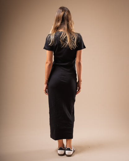 Half Sleeve Long Body-Con Dress (A90)