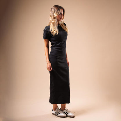 Half Sleeve Long Body-Con Dress