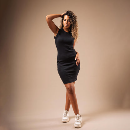 Over Knee Sleeveless Body-con Dress