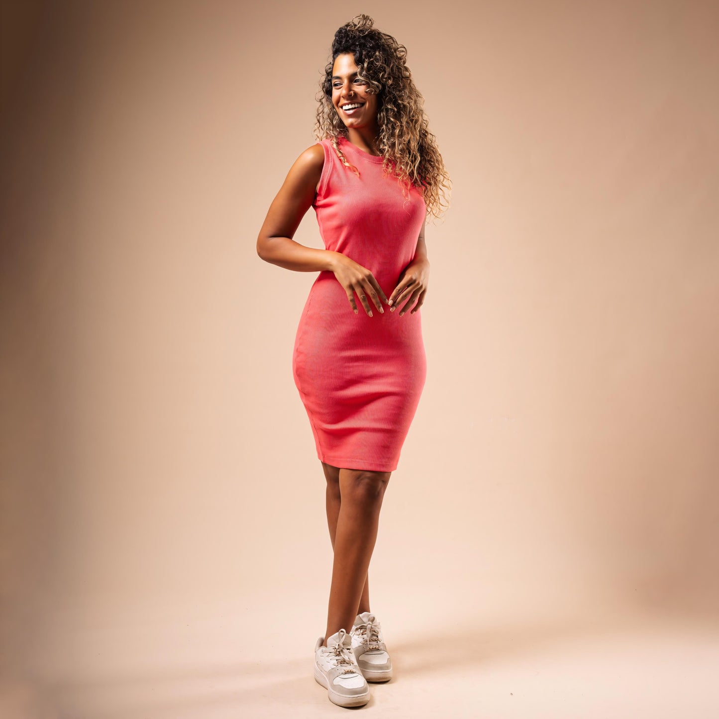 Over Knee Sleeveless Body-con Dress