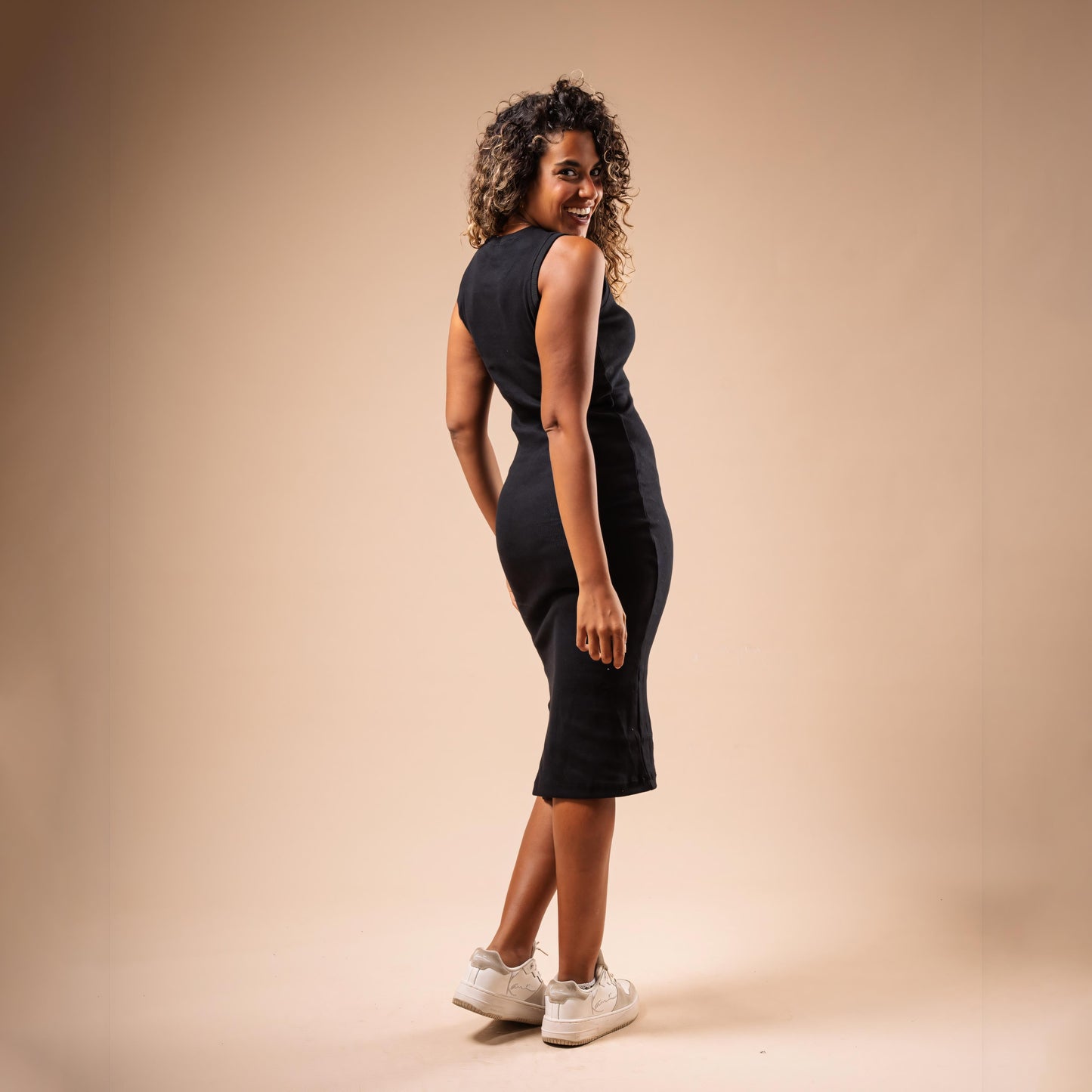 Sleeveless Side Cut Body-Con Dress