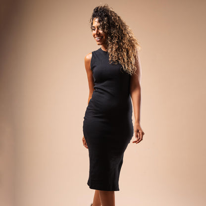 Sleeveless Side Cut Body-Con Dress