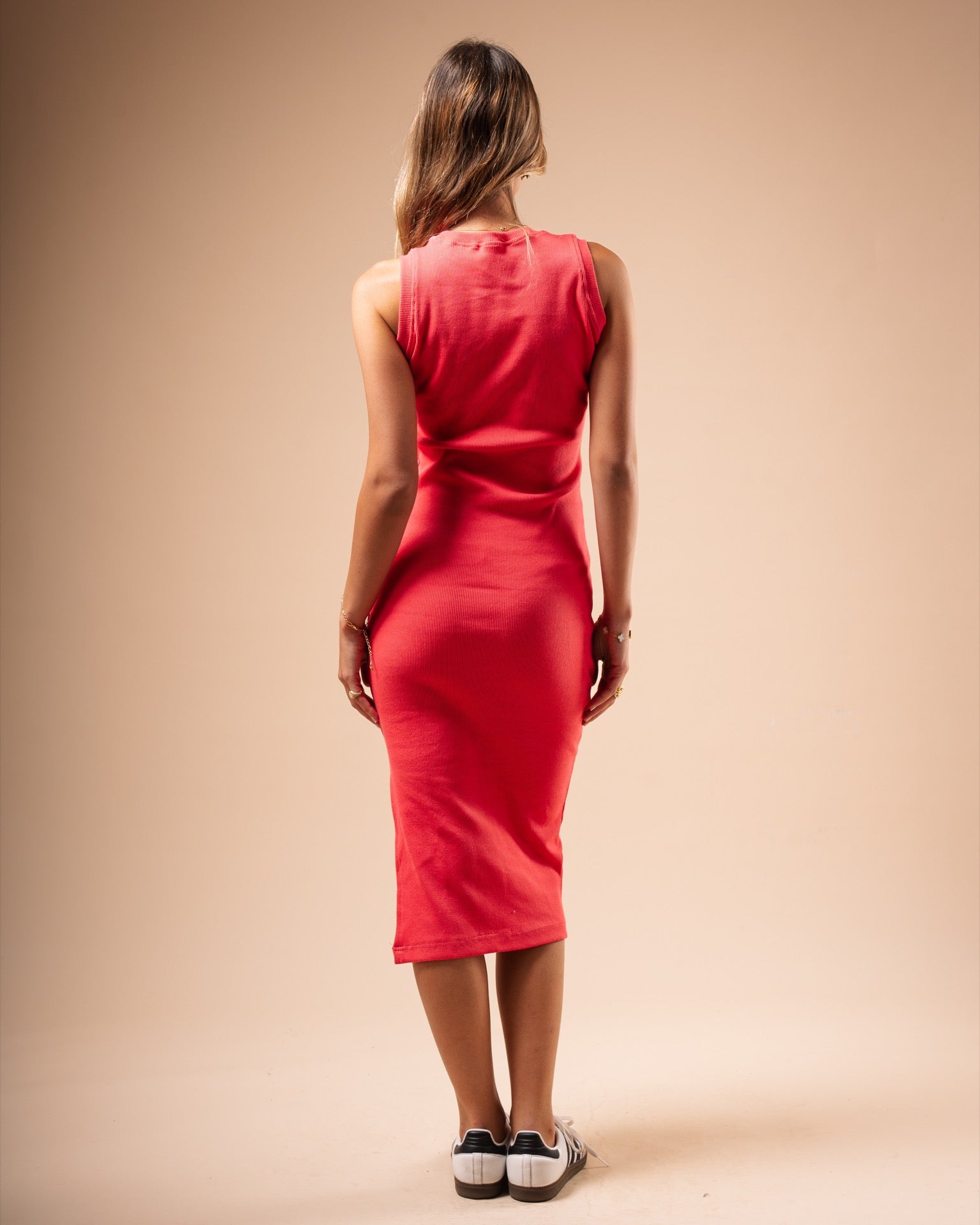 Sleeveless Side Cut Body-Con Dress (A80)