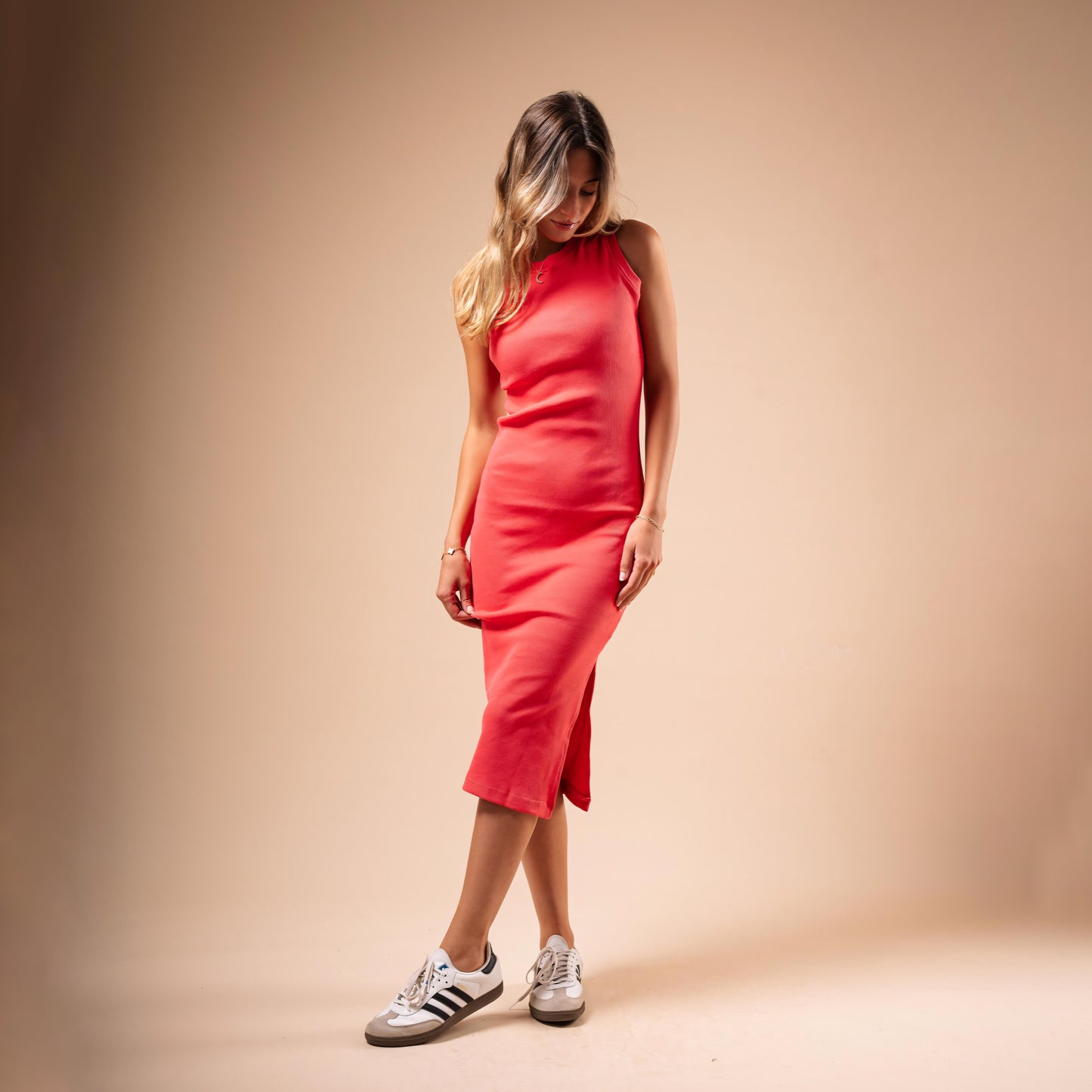 Sleeveless Side Cut Body-Con Dress