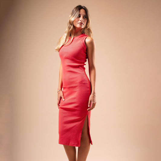 Sleeveless Side Cut Body-Con Dress