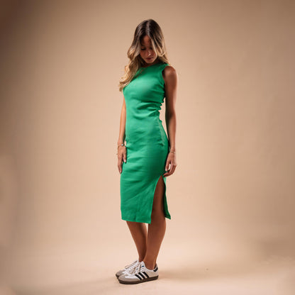 Sleeveless Side Cut Body-Con Dress