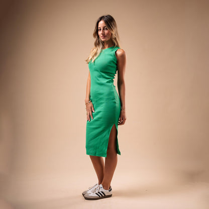 Sleeveless Side Cut Body-Con Dress