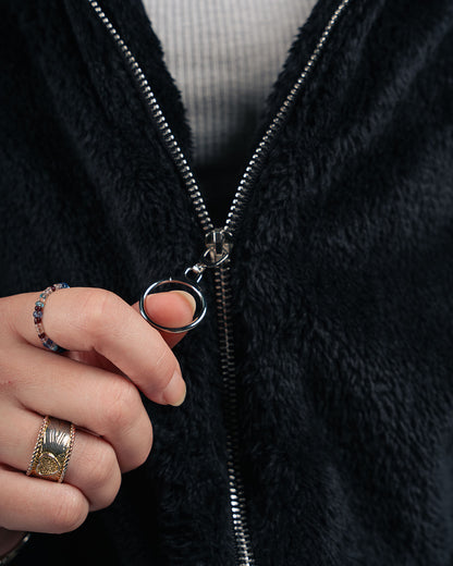 Drop Shoulder Fur Jacket