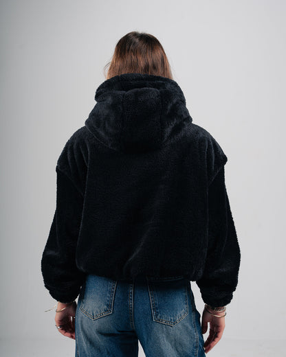 Drop Shoulder Fur Jacket