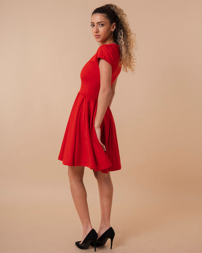 Sexy Above Knee Flare Dress (A45)