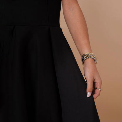 Short Sleeve Above Knee Flare Dress