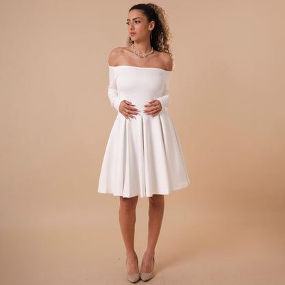 Off Shoulder Flare Dress
