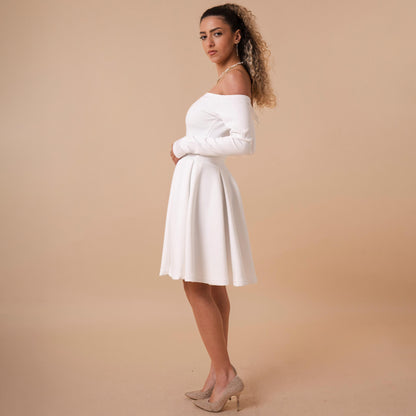 Off Shoulder Flare Dress