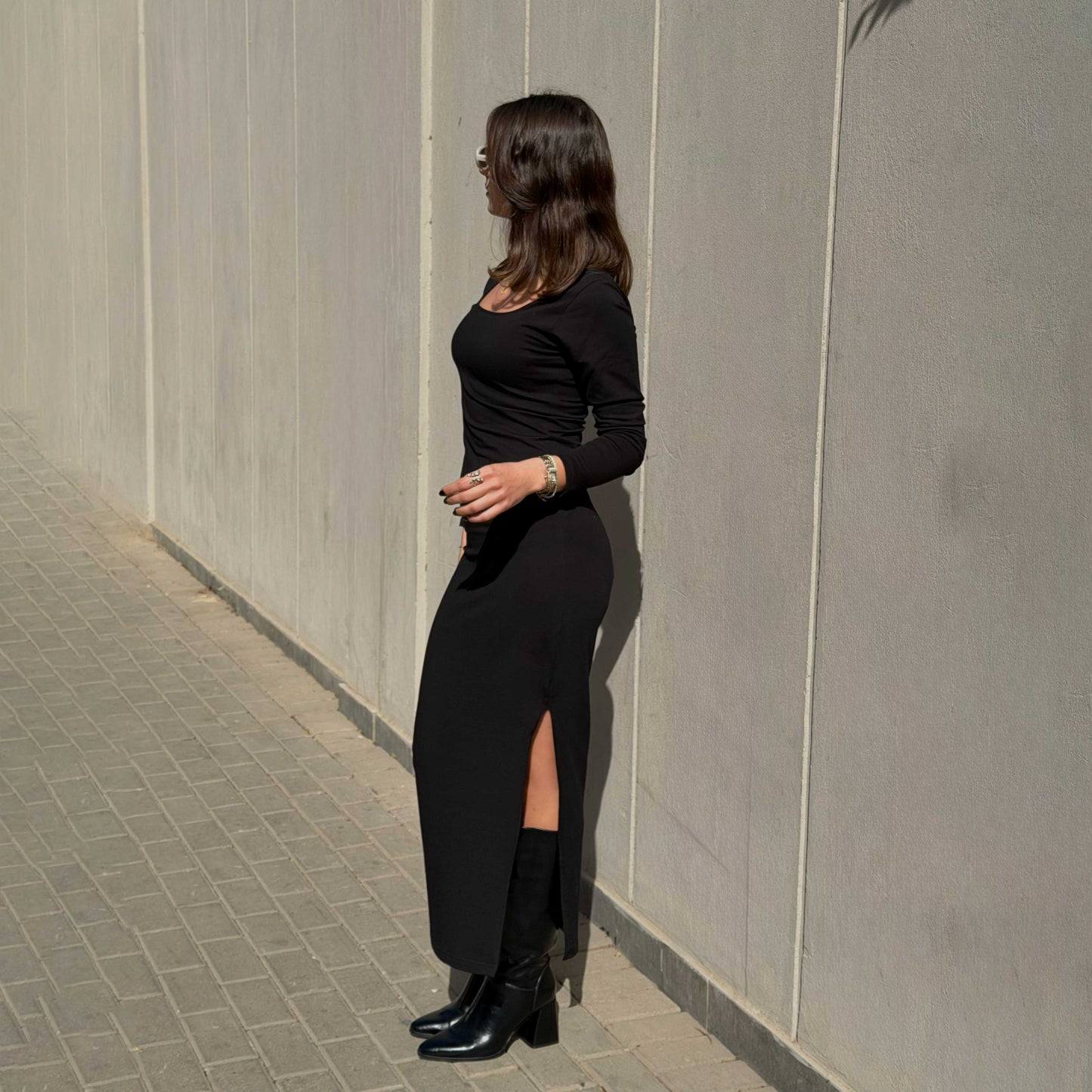 chinese dress ladies Side Cut Tight Dress – Luna