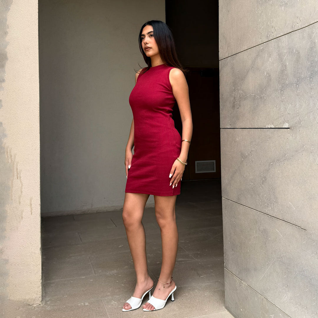 Over Knee Sleeveless Body-con Dress