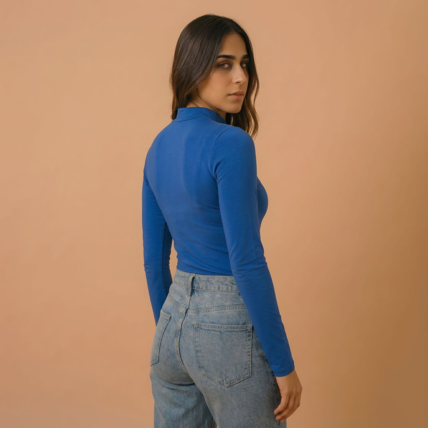 Cutout Front Long Sleeve Top