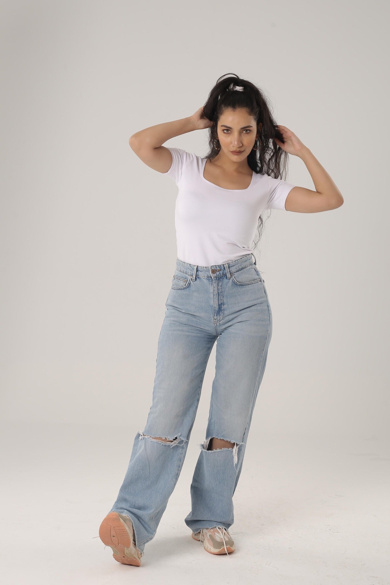 Half Sleeve Square Neck Top (A75)